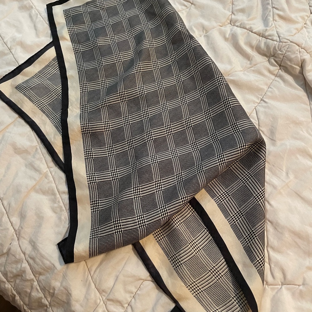 Harold's Black and White Plaid Pocket Square